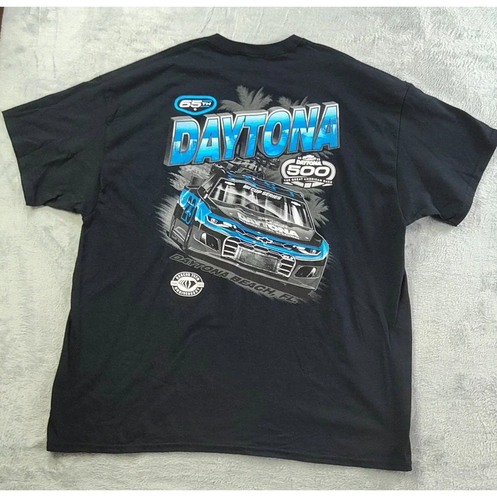 2023 Daytona 500 Nascar Race Double Sided T-Shirt Mens 2XL Black Nascar